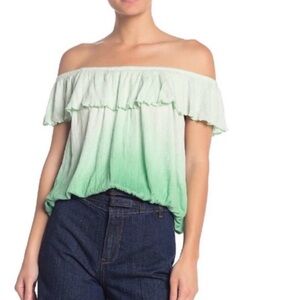 Free People Cora Lee Off the shoulder in Sea foam ombré
